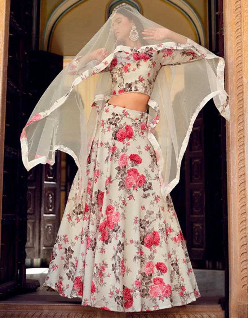Georgette Georgette Floral Lehenga